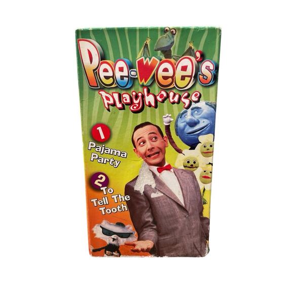 Pee-Wee's Playhouse VHS Pee Wee Herman Pajama Party Tell The Tooth Volume 4 - Picture 1 of 5